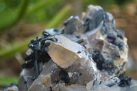 Natural Smokey Quartz Cluster With Schorl & Hyalite Opal x 1 From Erongo Mountains, Namibia