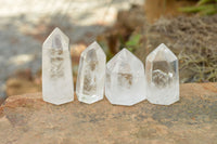 Polished Clear Quartz Crystal Points  x 12 From Madagascar - TopRock