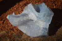 Natural Etched Blue Chalcedony Specimens  x 3 From Nsanje, Malawi