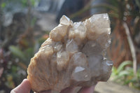 Natural Cascading Smokey Quartz Clusters x 2 From Luena, Congo