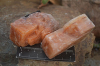 Natural New Sunset Orange Calcite Specimens  x 12 From Spitzkop, Namibia - Toprock Gemstones and Minerals 