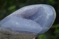 Polished Blue Lace Agate Standing Free Forms  x 2 From Nsanje, Malawi - Toprock Gemstones and Minerals 