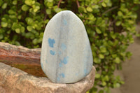 Polished Blue Spotted Spinel Quartz Standing Free Form & Point  x 2 From Madagascar - TopRock