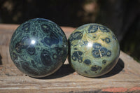 Polished Stromatolite / Kambamba Jasper Spheres  x 2 From Madagascar - Toprock Gemstones and Minerals 