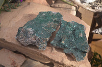 Natural Crystalline Micro Botryoidal Malachite Specimens  x 2 From Congo