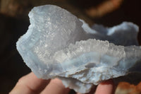 Natural Etched Blue Chalcedony Specimens  x 3 From Nsanje, Malawi