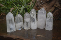 Polished Clear Quartz Crystal Points x 6 From Madagascar