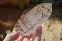 Polished  Rare Rutilated Quartz Points  x 2 From Madagascar