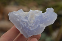 Natural Etched Blue Chalcedony Specimens  x 12 From Nsanje, Malawi