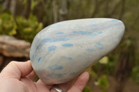 Polished Blue Spotted Spinel Quartz Standing Free Form & Point  x 2 From Madagascar - TopRock