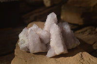 Natural Pale Lilac Spirit Quartz Clusters x 3 From Boekenhouthoek, South Africa