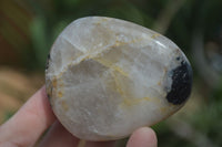 Polished Tourmalinated Quartz Free Forms  x 8 From Karibib, Namibia - TopRock