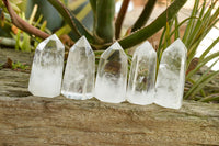 Polished Clear Quartz Crystal Points  x 12 From Madagascar - TopRock