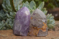 Polished Small Window Amethyst Crystals  x 12 From Madagascar - TopRock