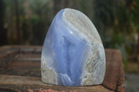 Polished Blue Lace Agate Standing Free Forms  x 2 From Nsanje, Malawi - Toprock Gemstones and Minerals 