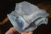 Natural Etched Blue Chalcedony Specimens  x 3 From Nsanje, Malawi