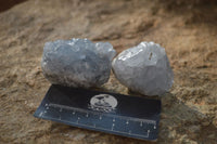 Natural Blue Celestite Crystal Specimens  x 12 From Sakoany, Madagascar