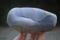 Polished Blue Lace Agate Standing Free Forms  x 2 From Nsanje, Malawi - Toprock Gemstones and Minerals 