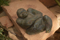 Polished  Green Verdite Gorilla Carving  x 1 From Zimbabwe