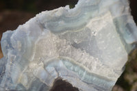 Natural Etched Blue Chalcedony Specimens  x 3 From Nsanje, Malawi