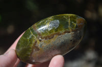 Polished Green Opal Standing Free Forms  x 6 From Madagascar - Toprock Gemstones and Minerals 