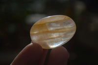 Polished Golden Healer Hematoid Quartz Galet / Palm Stones x 35 From Madagascar