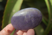 Polished Purple Lepidolite Palm Stones  x 12 From Zimbabwe