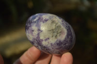 Polished Purple Lepidolite Palm Stones  x 12 From Zimbabwe