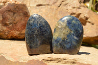 Polished Rare Iolite / Water Sapphire Standing Free Forms  x 6 From Madagascar - TopRock