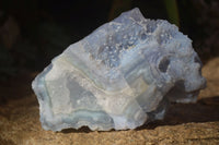 Natural Etched Blue Chalcedony Specimens  x 3 From Nsanje, Malawi