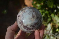 Polished  Pink Rubellite Tourmaline Spheres x 2 From Madagascar