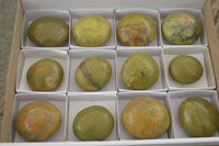 Polished Large Green Opal Palm Stones  x 12 From Madagascar - Toprock Gemstones and Minerals 