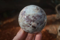 Polished  Pink Rubellite Tourmaline Spheres x 2 From Madagascar