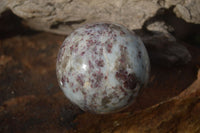 Polished  Pink Rubellite Tourmaline Spheres x 2 From Madagascar