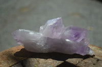 Natural Jacaranda Amethyst Clusters  x 3 From Mumbwa, Zambia - Toprock Gemstones and Minerals 