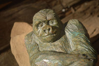 Polished  Green Verdite Gorilla Carving  x 1 From Zimbabwe