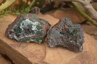 Natural Rare Ball Malachite On Drusy Quartz & Dolomite Matrix  x 2 From Kambove, Congo