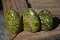 Polished Green Opal Standing Free Forms  x 6 From Madagascar - Toprock Gemstones and Minerals 