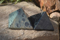 Polished Stromatolite Pyramids  x 3 From Madagascar