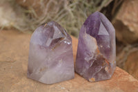 Polished Small Window Amethyst Crystals  x 12 From Madagascar - TopRock