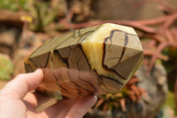 Polished Septarian (Calcite & Aragonite) Points x 2 From Mahajanga, Madagascar - TopRock