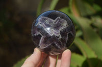 Polished Gorgeous Chevron Amethyst Spheres x 2 From Zambia