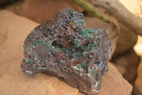 Natural Rare Ball Malachite On Drusy Quartz & Dolomite Matrix  x 2 From Kambove, Congo