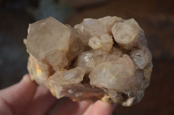 Natural Smokey Quartz Clusters  x 3 From Luena, Congo - Toprock Gemstones and Minerals 