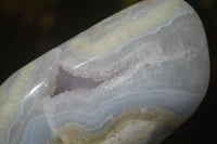 Polished Blue Lace Agate Standing Free Forms  x 2 From Nsanje, Malawi - Toprock Gemstones and Minerals 