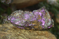 Natural Metallic Purpurite Cobbed Specimens x 3 From Erongo, Namibia