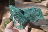 Natural Malachite Specimens x 2 From Congo