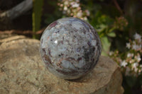 Polished Rubellite Pink Tourmaline Matrix Sphere x 1 From Madagascar