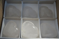 Polished Large Clear Quartz Hearts  x 6 From Madagascar - Toprock Gemstones and Minerals 