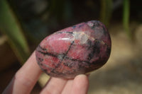 Polished Rhodonite Galet / Palm Stones x 12 From Zimbabwe